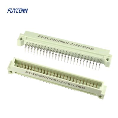 Right Angle PCB DIN 41612 Connector , 3 Rows Male Eurocard Connector